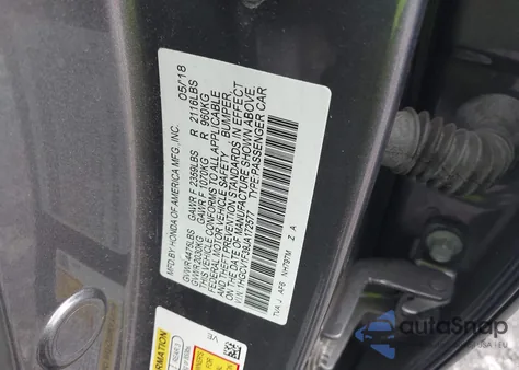 2018 Honda Accord Sport из США, поврежденный, VIN 1HGCV1F39JA172577